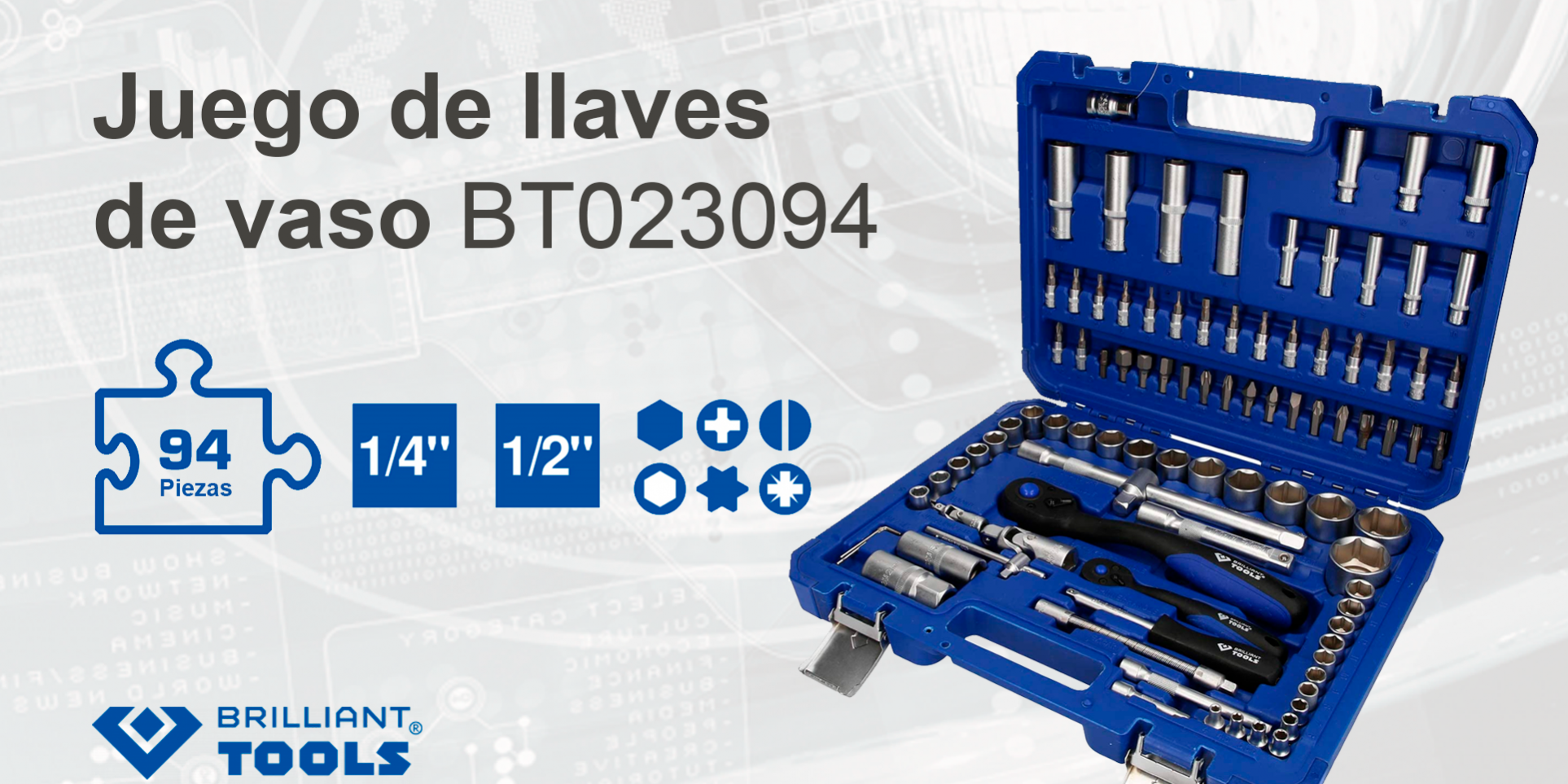 Juego de llaves de vaso BT023094